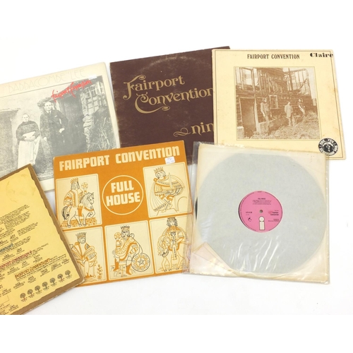 2712 - Fairport Convention vinyl LP's including Babbacombe, Liege & Lief, history of Fairport Convention an... 