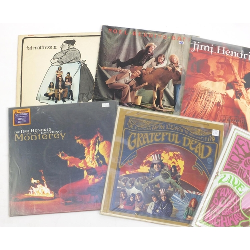 2711 - Grateful Dead and Jimmy Hendrix related vinyl LP's including Atlanta Pop festival and Live at Woodst... 