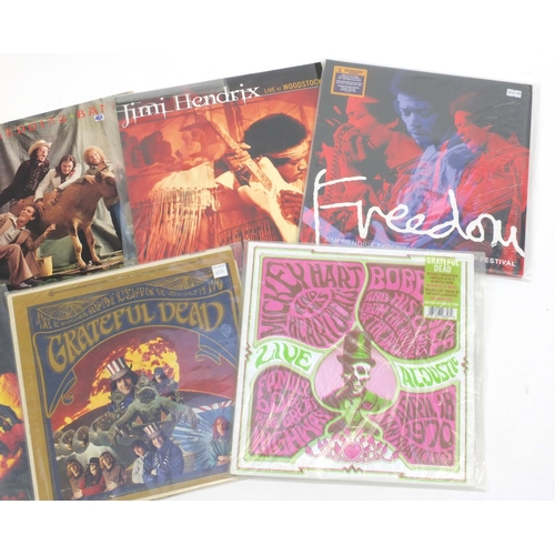 2711 - Grateful Dead and Jimmy Hendrix related vinyl LP's including Atlanta Pop festival and Live at Woodst... 