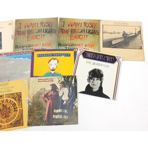 2721 - Folk vinyl LP's including Shirely and Richard Thompson