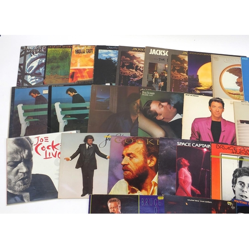 2738 - Male vocal vinyl LP's including Bozz Scaggs, Jackson Browne, Bruce Cockburn and Joe Cocker