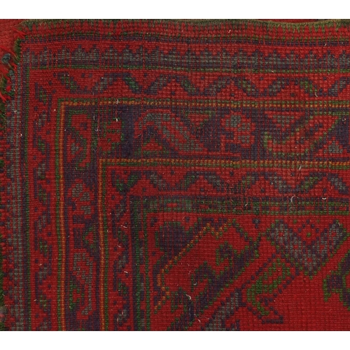 2065 - Rectangular Turkish Library Oushak rug, having all over geometric design onto a red ground, 230cm x ... 