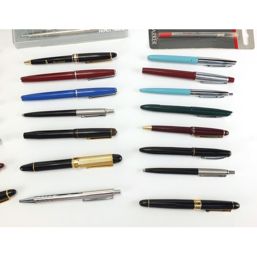 2398 - Predominantly fountain pens some sets, some boxed, including Parker, Regency and Platignum