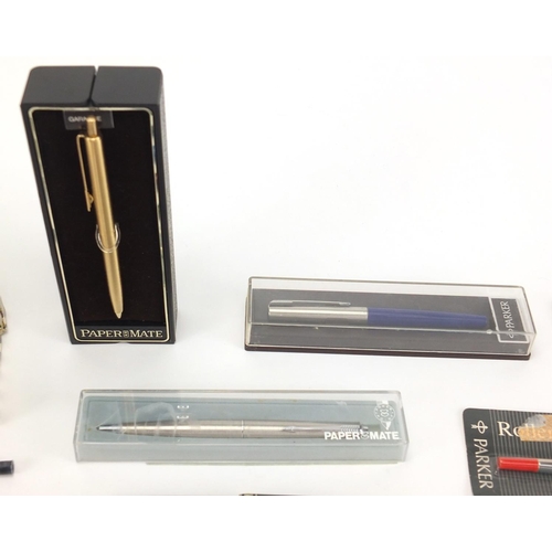 2398 - Predominantly fountain pens some sets, some boxed, including Parker, Regency and Platignum