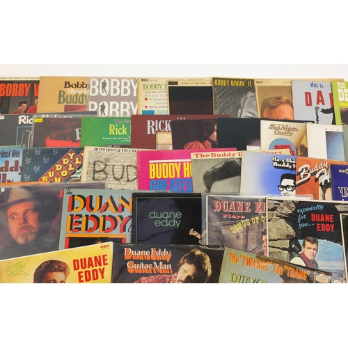 2815 - Rock and Roll vinyl LP's including Rick Nelson, Buddy Holly, Bobby V, Duane Eddy and Johnnie Burnett