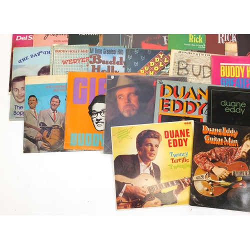 2815 - Rock and Roll vinyl LP's including Rick Nelson, Buddy Holly, Bobby V, Duane Eddy and Johnnie Burnett