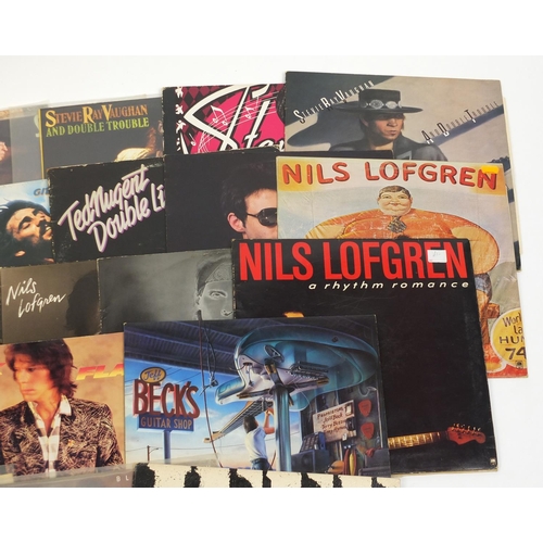 2822 - Predominantly rock guitarists vinyl LP's including Jeff Beck, Nils Lofgren and Steve Gibbon