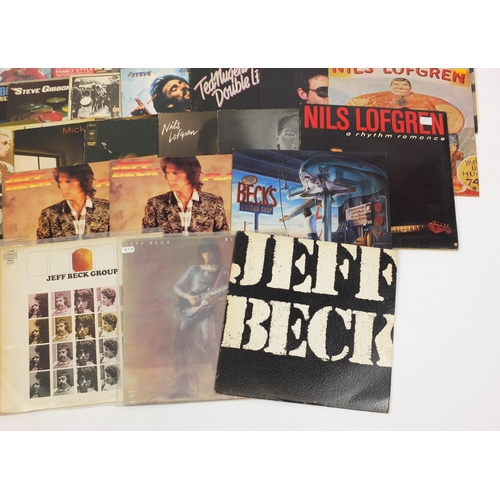 2822 - Predominantly rock guitarists vinyl LP's including Jeff Beck, Nils Lofgren and Steve Gibbon