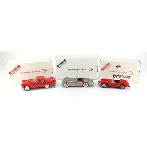 2379 - Two Danbury Mint die cast vehicles and one other, all with boxes, 1949 Jaguar XK120, 1956 Ford Thund... 