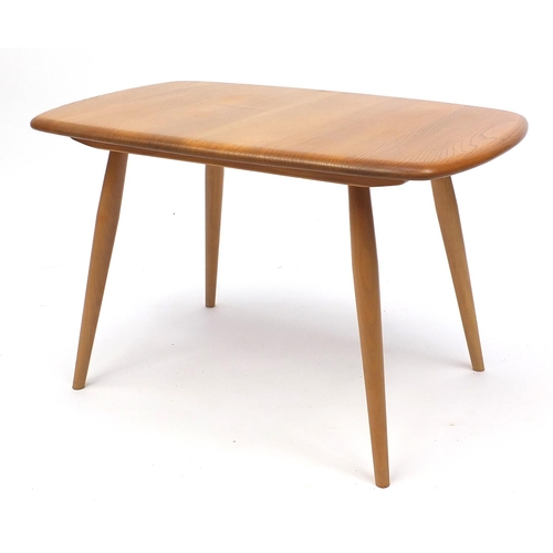 2062 - Rectangular Ercol light elm coffee table, 44cm H x 72cm W x 44cm D