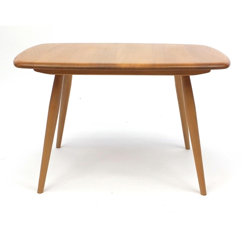 2062 - Rectangular Ercol light elm coffee table, 44cm H x 72cm W x 44cm D