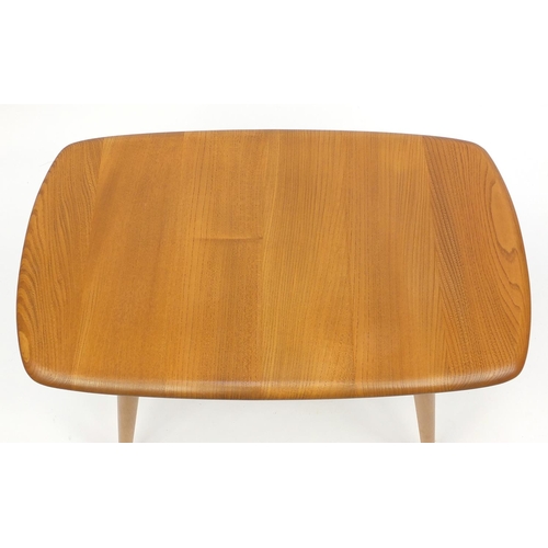 2062 - Rectangular Ercol light elm coffee table, 44cm H x 72cm W x 44cm D