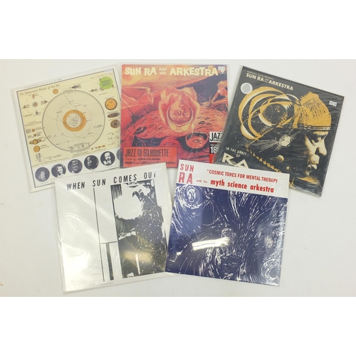 2723 - Sun Ra vinyl LP's, all re issues including Cosmic Tones for Mental Therapy and When Sun Comes Out