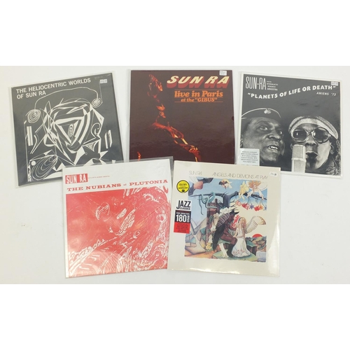 2724 - Sun Ra vinyl LP's, all re issues including Angels and Demons At play and Planets of Life or Death