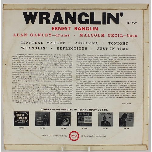 2688 - Ernest Ranglin, Wranglin vinyl LP, first pressing, Island ILP 909