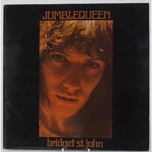 2695 - Two folk vinyl LP's, Bridget St John, Jumblequeen first pressing with insert Chrysalis CHR.1062 and ... 