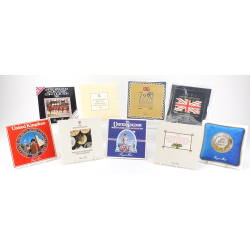 2461 - Nine United Kingdom uncirculated coin collections, 1983, 1984, 1985, 1986, 1987, 1988, 1989, 1990 an... 