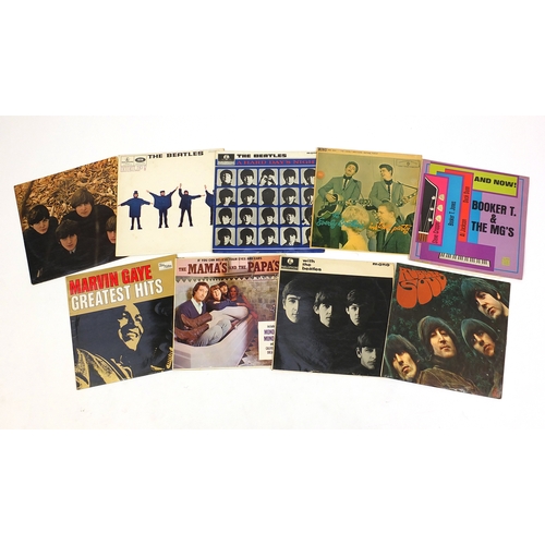 2706 - Predominantly Beatles vinyl LP's including Rubber Soul, Help, With The Beatles and Booker T and The ... 