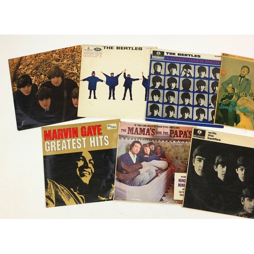 2706 - Predominantly Beatles vinyl LP's including Rubber Soul, Help, With The Beatles and Booker T and The ... 