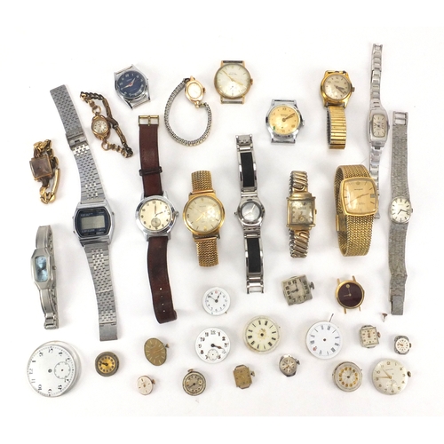 2672 - Vintage and later ladies and gentleman's wristwatches including Timex, Oratio and Casio examples