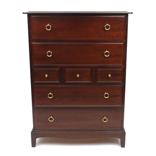 59 - Stag Minstrel seven drawer chest, 112cm high x 81cm wide