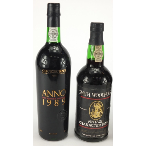 2098 - Four bottles of vintage port, Calem 1994, Grahams 1988, Smith Woodhouse and Cockburns