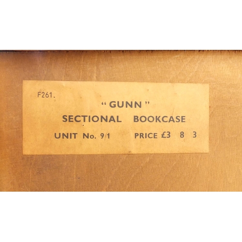 2003 - Angus oak four section glazed bookcase, 152cm H x 87cm W x 31cm D