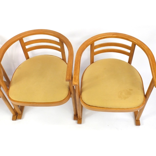 2043 - Set of four Danish tub chairs, each 68cm high