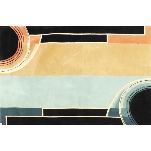 44 - Rectangular contemporary Art Deco design rug, 210cm x 150cm