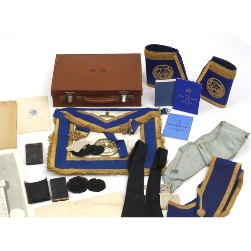 288 - British Militaria and Masonic Regalia relating to the Money family, including 9ct gold and enamelled... 