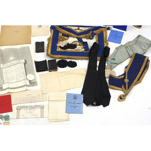 288 - British Militaria and Masonic Regalia relating to the Money family, including 9ct gold and enamelled... 