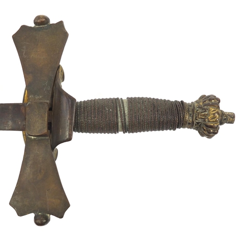 335 - 19th century Military interest court sword, 92cm in length