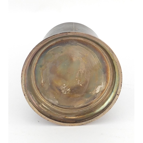 739 - Cylindrical silver canister with removable lid, Birmingham 1904, 10.5cm high, approximate weight 191... 