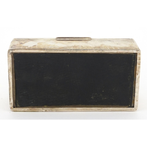 737 - Rectangular silver cigar box, Mappin & Webb London 1929, 17cm in length, approximate weight 509.0g