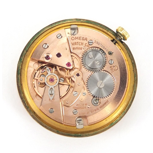 921 - Gentleman's 9ct gold Omega Geneve wristwatch, numbered 29870844 to the movement, 3.4cm in diameter, ... 