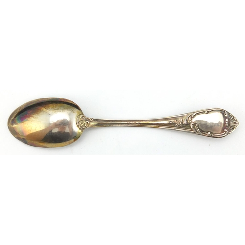 782 - Set of twelve 800 grade Italian silver teaspoons with fitted case, 10.5cm in length, approximate wei... 