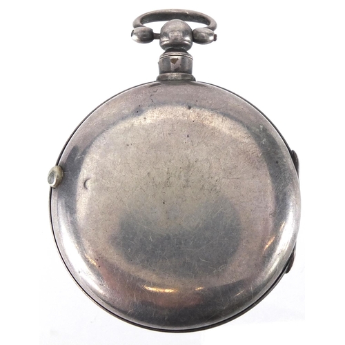 962 - Gentleman's silver pair cased pocket watch, Woodruff, Chester 1893, 5.5cm in diameter, approximate w... 