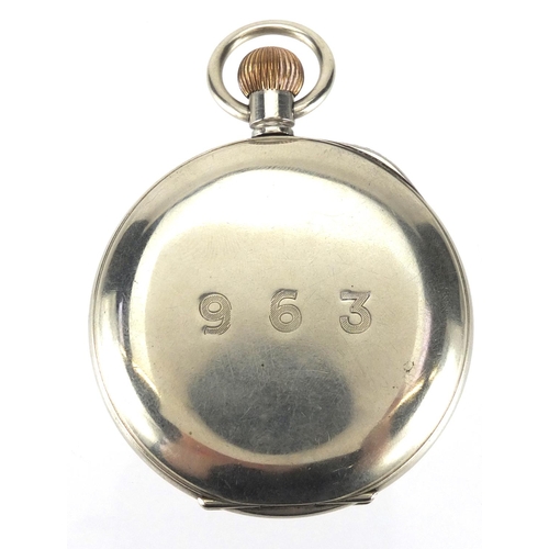 974 - Gentleman's white metal braille full hunter pocket watch, stamped Buren to the movement, 5cm in diam... 