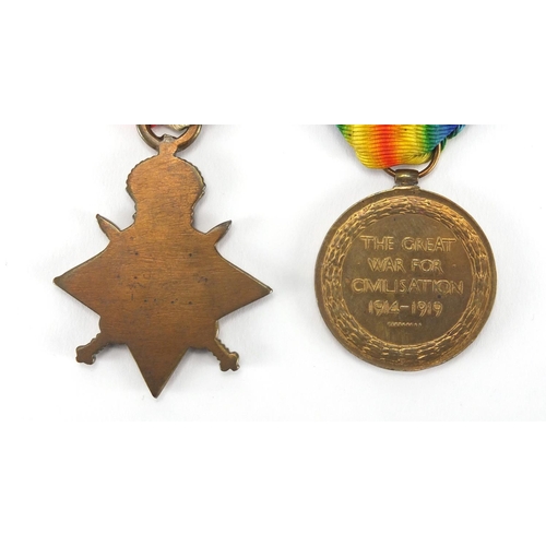 294 - British Military World War I Victory medal and 1914 Star