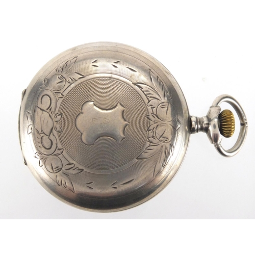 960 - Gentleman's Pegasus Imperial Russian silver pocket watch with enamelled dial, Roman numerals and sub... 