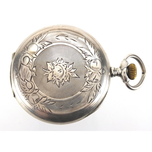 960 - Gentleman's Pegasus Imperial Russian silver pocket watch with enamelled dial, Roman numerals and sub... 