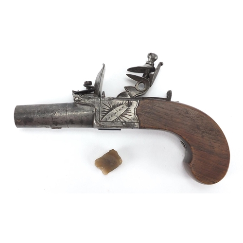 355 - Victorian pocket pistol, steel engraved Jackson of Maidstone, impressed marks to the underside of th... 