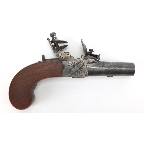 355 - Victorian pocket pistol, steel engraved Jackson of Maidstone, impressed marks to the underside of th... 