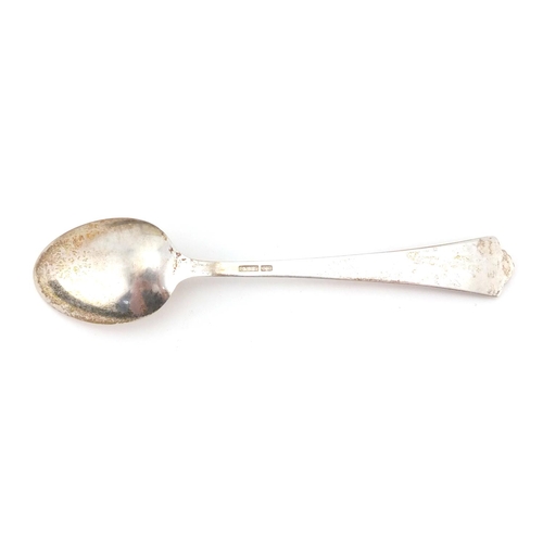 778 - Set of six Norwegian silver spoons, with fitted case, 12cm in length, approximate weight 70.8g