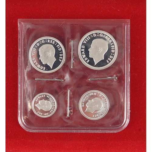 243 - George VIII 1936 silver four piece Maundy coin set