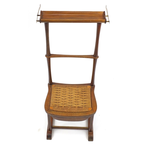 68 - Mahogany gentleman's chair fitted with a drawer beneath the seat, 108cm high