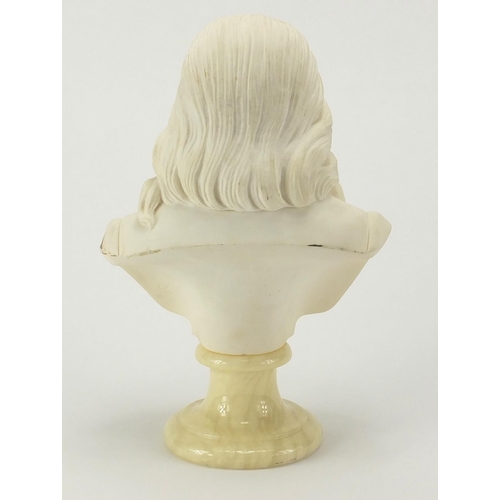 161 - White marble style bust of Liszt