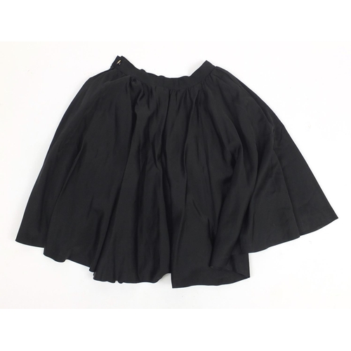 22A - Vivienne Westwood black silk skirt, Vivienne Westwood made in England label around the waist