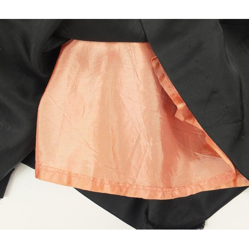 22A - Vivienne Westwood black silk skirt, Vivienne Westwood made in England label around the waist