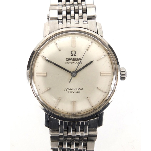 919 - Gentleman's Omega automatic seamaster deville wristwatch, 3.5cm in diameter, approximate weight 66.2... 